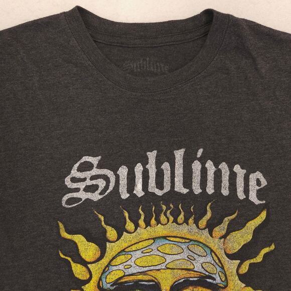 Sublime Casual Graphic Crew Neck Short Sleeve T Shirt Womens Size Medium M Gray - Picture 1 of 9